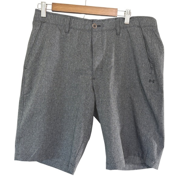 Under Armour Other - Under Armour Mens HeatGear Golf Shorts Gray Heather Size 36 Waist Grip Logo